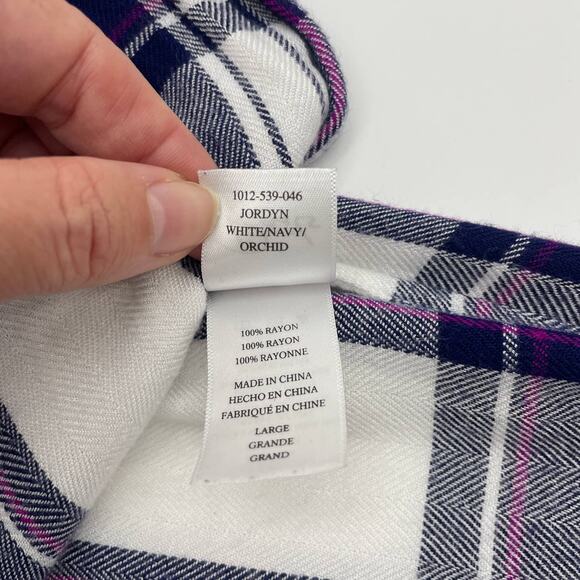 RAILS Jordyn Plaid Tunic Sleeveless Button Up Flannel Top Womens Size L High Low - Picture 7 of 10